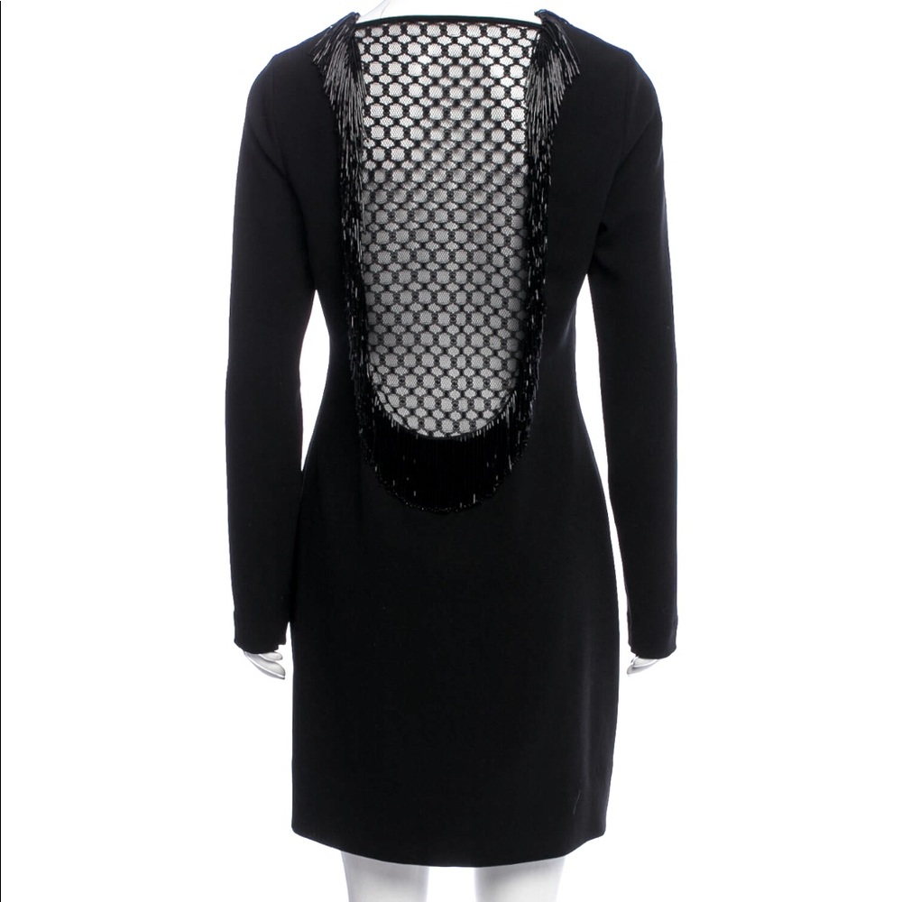 DIANE VON FURSTENBERG Black Beaded Accent Dress